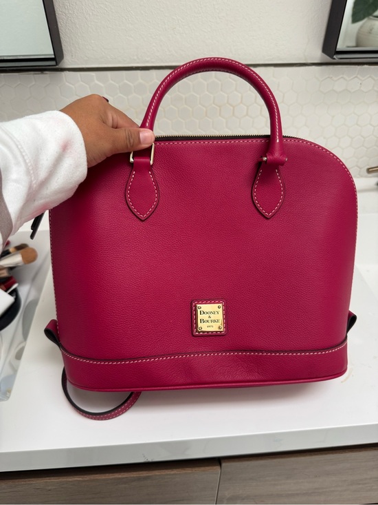 Dooney & Bourke Handbags - Dooney & Bourke Fuchsia Dome Satchel with Gold Plaque Lmted Edition Certificate